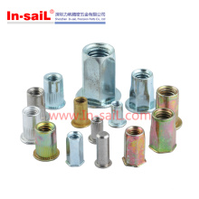 Stainlessteel Flat Head Inner-Hex Body Rivet Nuts